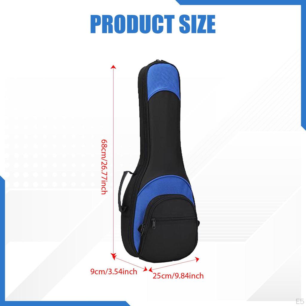 Ukulele Bag Sponge Padding Gig with Adjustable Shoulder Strap and Carrying Handle for