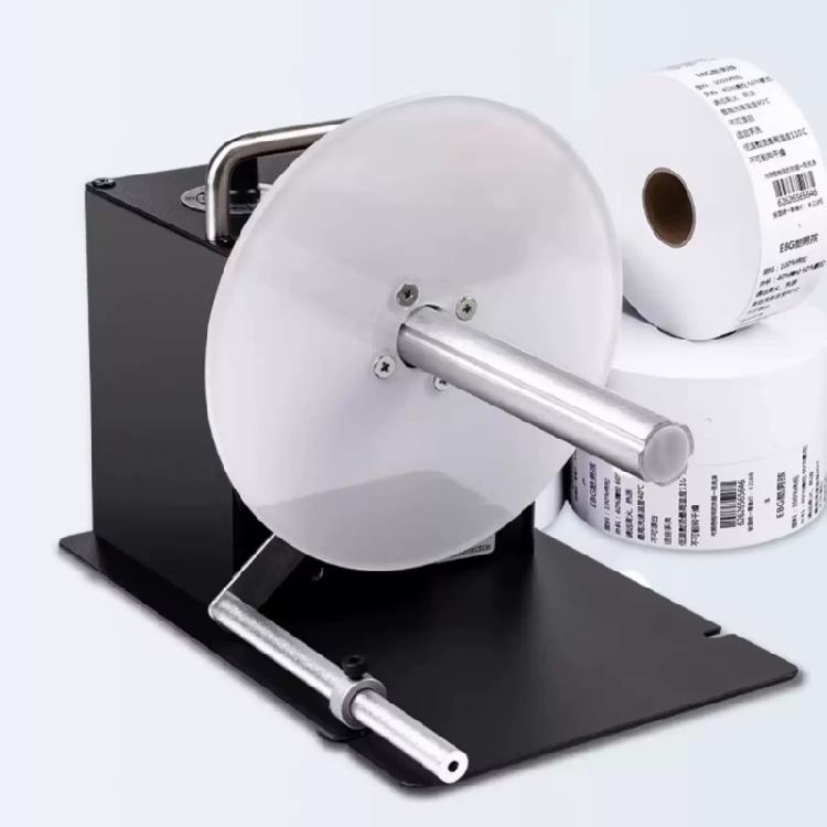 Sistema di riavvolgimento etichette compatibile con stampanti con adattabilità senza anima Sincronizzazione automatica della velocità per applicazioni in magazzino di fabbrica