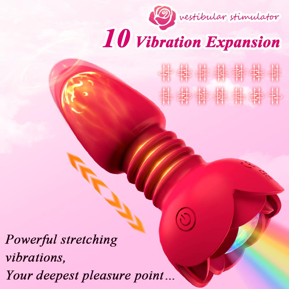 Thrusting Anal Plug Vibrator for Women Butt Plug Male Prostate Massager Remote Control Vibrating Masturbator Sex Toys for Adult
