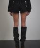 Bunteu Eyelet Buckle Micro Shorts (Black)