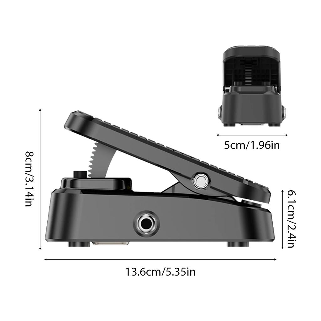 2-in-1 Dual Control Silent Buffer Metal Chassis Stereo Interface No Power Required Volume Expression Guitar Effect Pedal Tool