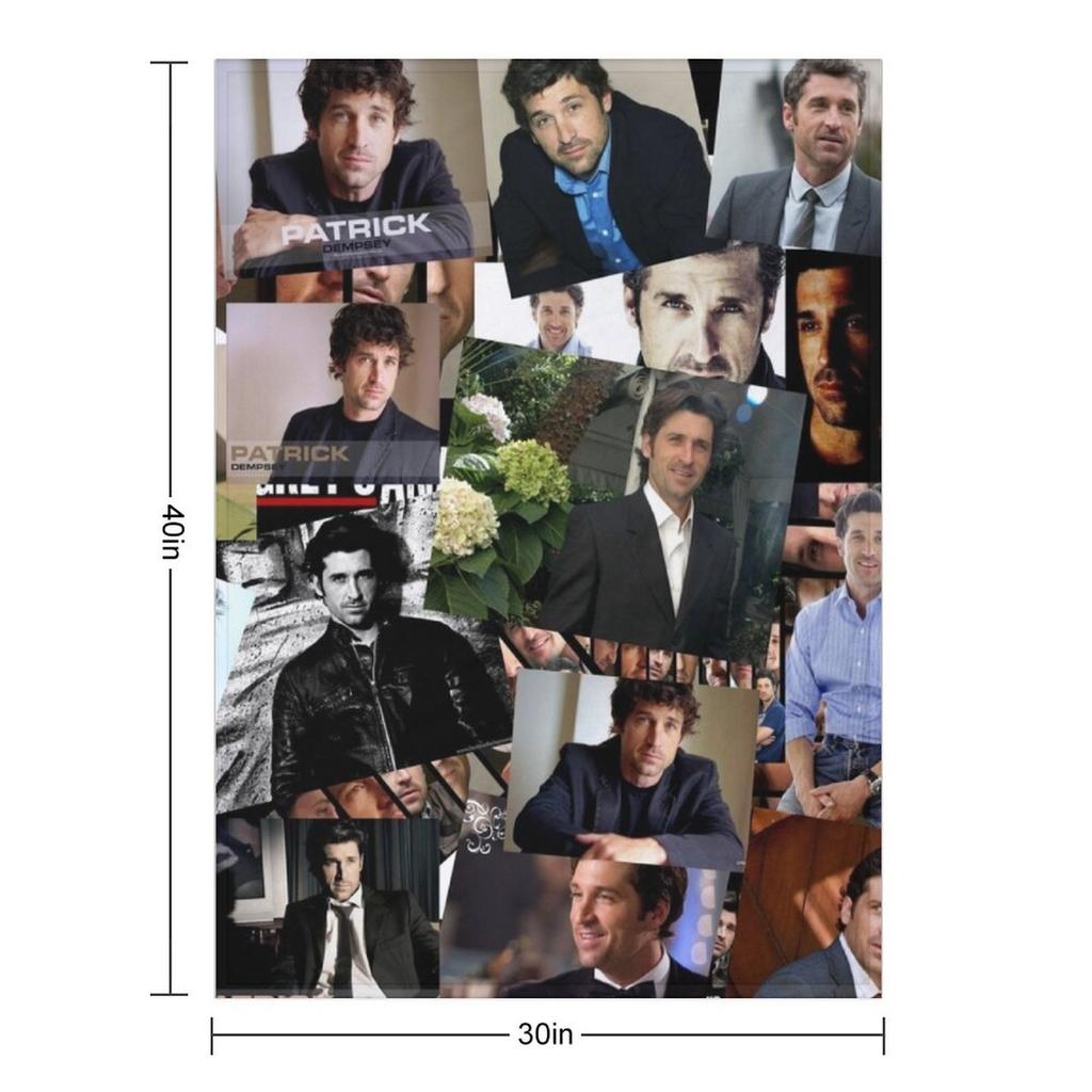 Patrick Dempsey Abstrakte Collage Decke Baby Groß Flauschig dekorative Decken