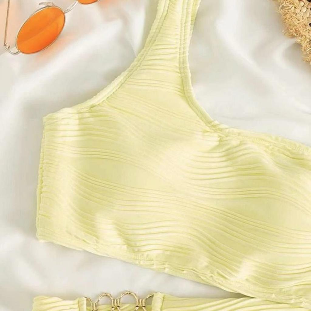 2026 Split Irregular Hollow Shoulder Split Swimsuit Bikini