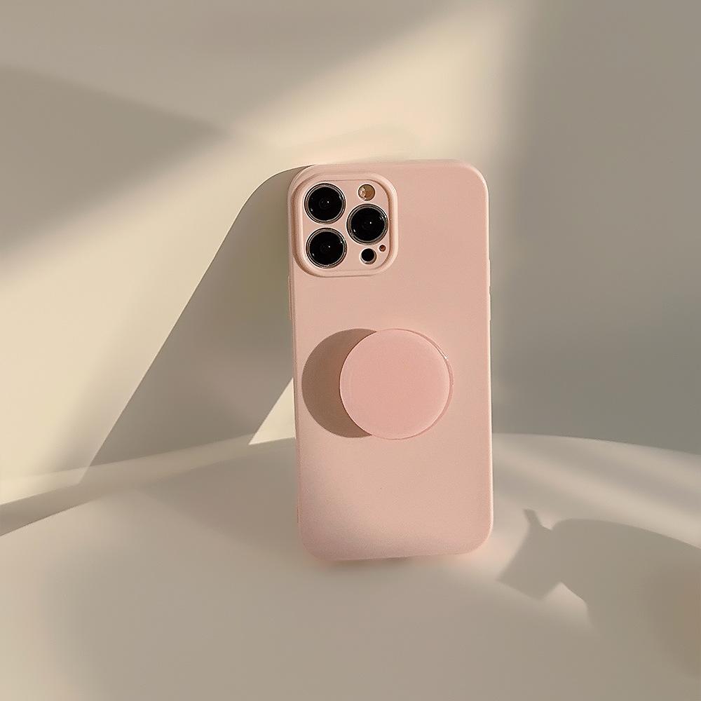 Dopamine 15promax IPhone Case IPhone 14 Bracket 1216 Solid Color Simple Applicable 13 Soft