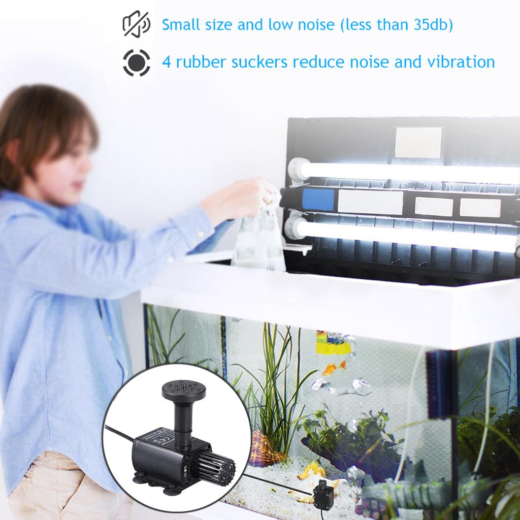 DECDL USB Brushless   with Nozzles Strainer  -quiet    5V   Brushless Water Oil Pump Waterproof Submersible Fountain Pump Aquariu
