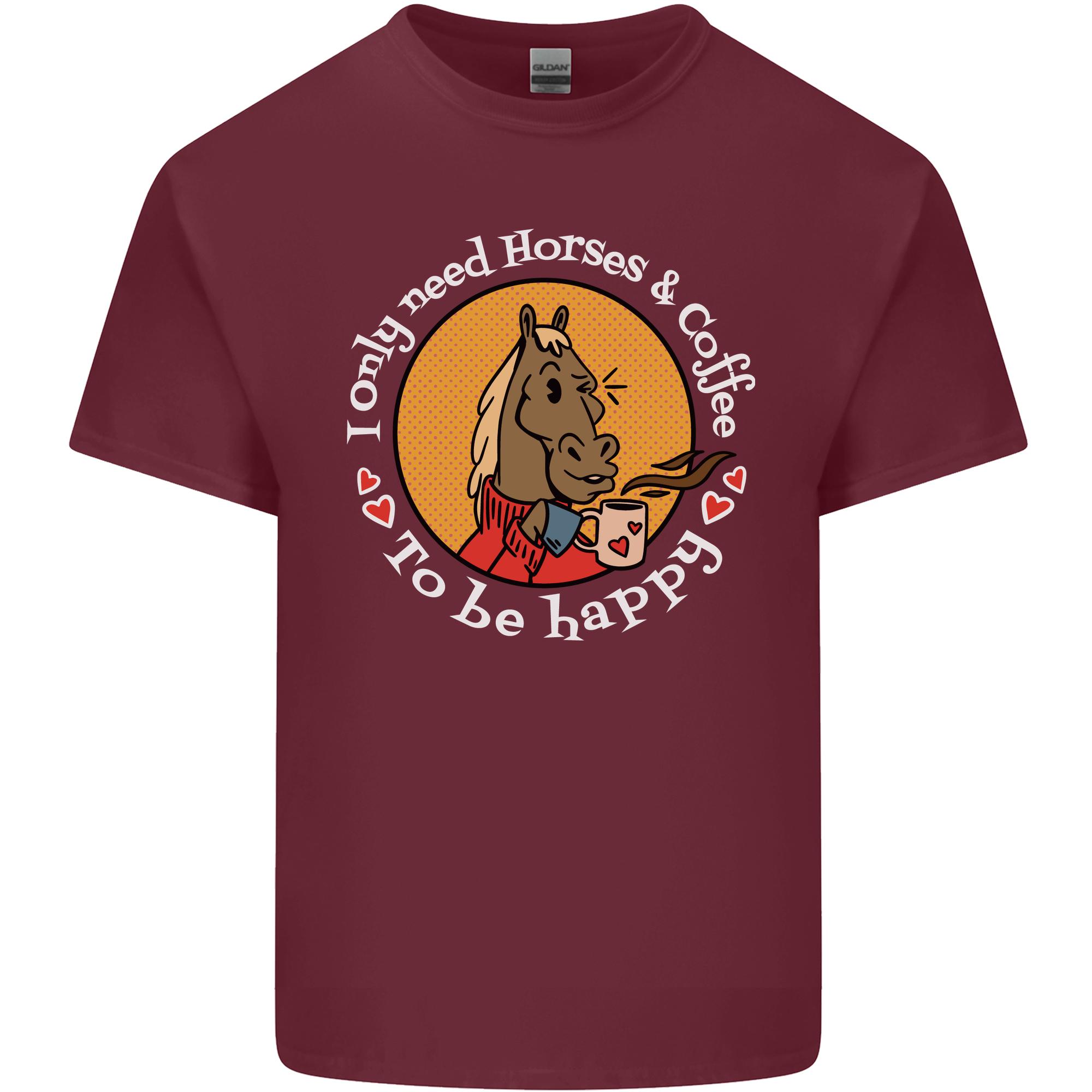 Equestrian I Only Need Horses and Coffee Unisexs Light Cotton TShirt S