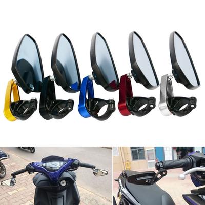 2Pcs Universal Motocicleta Scooter Espelho Retrovisor Lateral Refletor Reverso Espelhos Balanceador Guiador Extremidade do Espelho de Punho