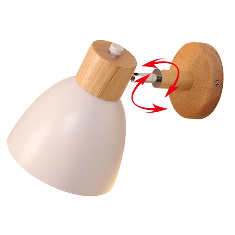 Wooden Nordic Wall Light Modern LED Reading Light Bedside Lamp for Bedroom Living Room Home Decor Fixture
