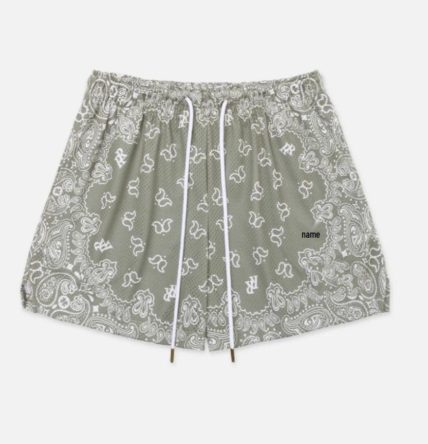 American Casual Mesh Breathable Basketball Shorts - Loose, Four-Point Fitness Jogging Pants