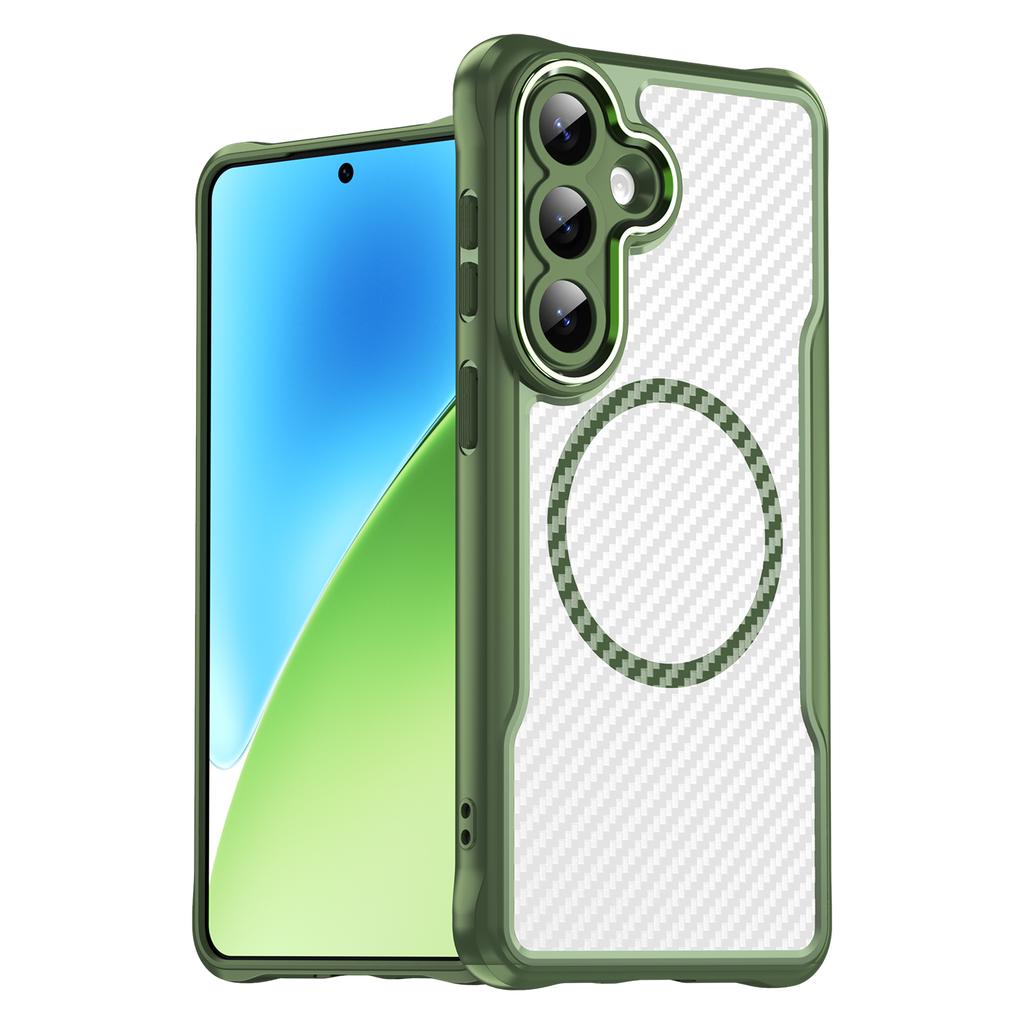 For Samsung Galaxy S26+ Case Magnetic Case Hybrid Phone Cover Carbon Fiber