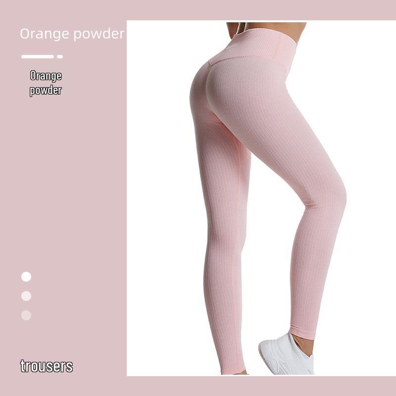 

Йога-леггинсы в рубчик с высокой посадкой больших размеров, с эффектом пуш-ап, облегающие, быстросохнущие, однотонные. Medium оранжевый/розовый