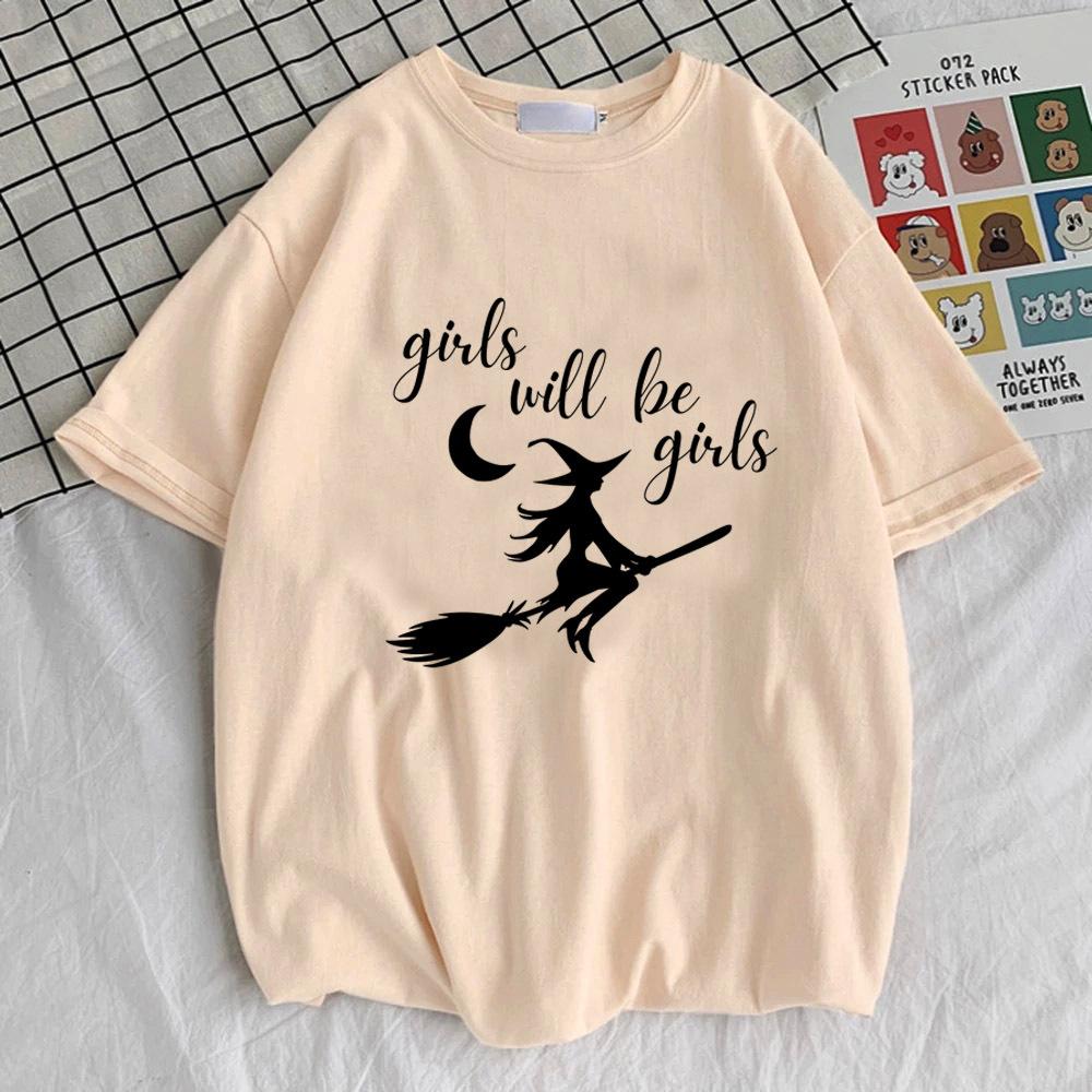 Girls Will Be Girls Witch teen hip hop Grunge streetwear Digital Gothic t shirt graphic anime Retro Comfortable harajuku hip hop