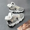 Women's 2025 Autumn White High-Top Dad Sneakers: Plus Velvet, Thick Sole, Versatile Casual Sports Shoes.