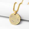 Coin Disc Earth Good Friend's Birthday Gift Jewelry Pendant Necklace