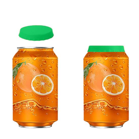 2Pcs Bottle Cover Reusable Silicone Can Lid Cover Leak-Proof Soda Beer Bottle Stoppers for Home Refrigerator
