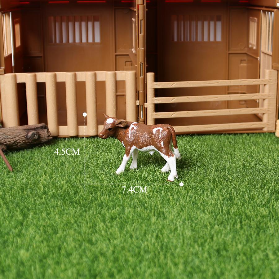 Simulering Gård Verden melkeku Storfe Okse Kalv yak Moskusokse Pedagogisk dyremodell figur leketøy hjemmedekor Gave Til Barn