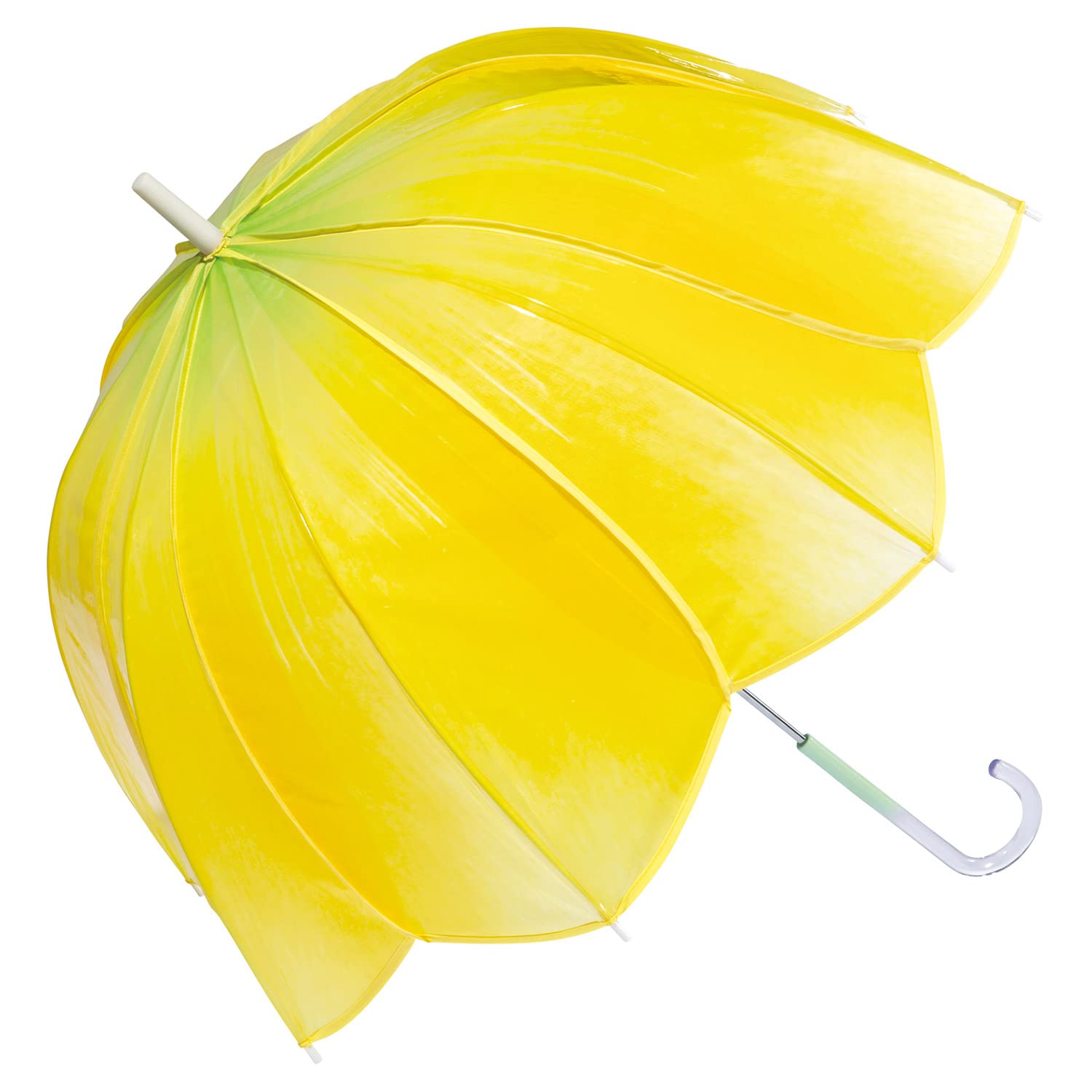 

Зонт тюльпан зонт желтый длинный зонт фотогеничный потрясающий цветок куполообразная форма прочный стильный милый женский Wpc. [Виниловый зонт] Женский жёлтый