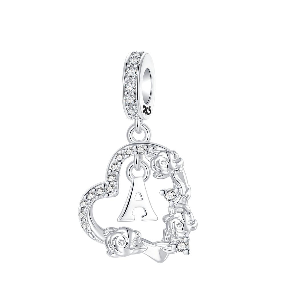 Original Charms Bead Copper Inlaid Zirconium Nun Cross Angel Wing Pendants Fit Bracelet Jewelry Gift Marking