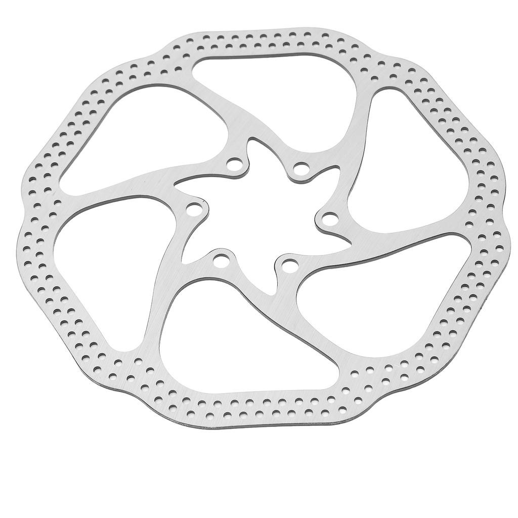 160mm Bike Disc Brake Rotor 6 Holes Stainless Steel Bicycle Disc Brake Rotor for Road Bike Mountain Bike BMX MTB