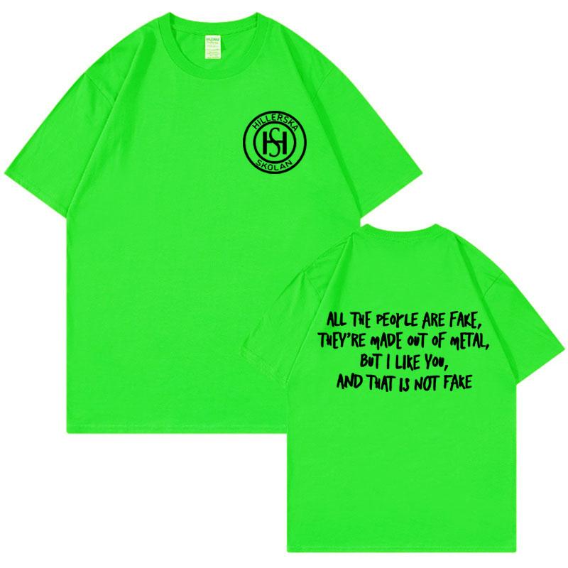 

The Young Royals Hillerska Skolan T Shirt Wilhelm and Simon All The People Are Fake T Shirts Men Women Oversized Cotton Tshirt 3XL