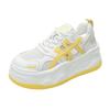 Thick-soled mesh white shoes women's 2025 summer new hollow breathable inner height increase casual board shoes net shoes muffin shoes