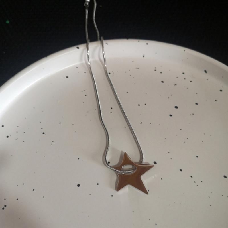 Pendant Necklace Y2k Neck Jewelry Star Pendant Choker Chain Choker Chain Necklaces Alloy Material Birthday Gift for Girl