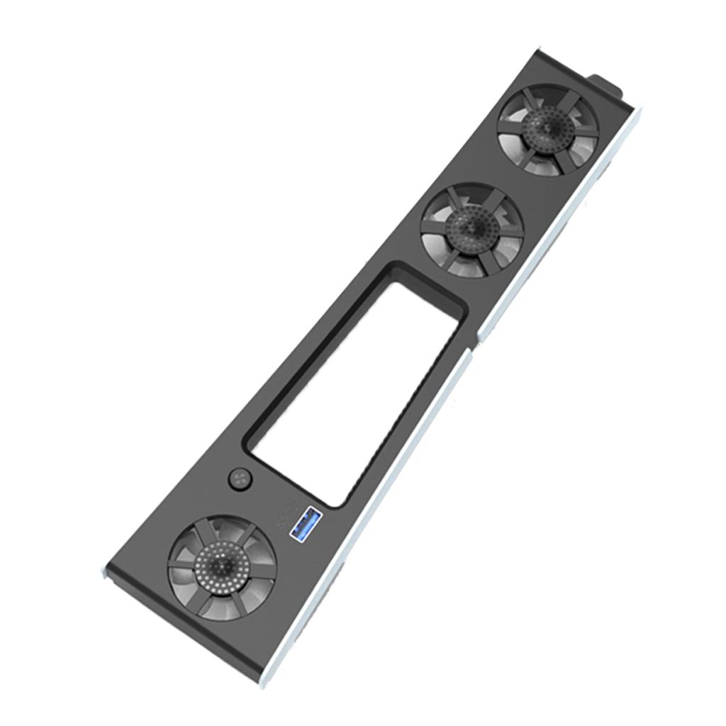 Console Cooling Fan Game Machine Cooling System with 3 Fans LED Light for PS5 Slim Digital & Discs Edition USB3.0 Port