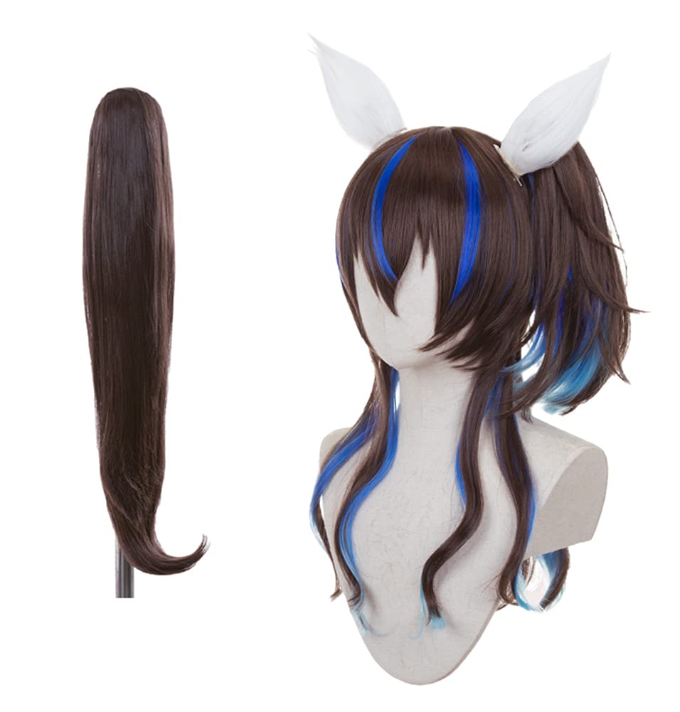 

Daitaku Helios Косплей Фотосессия Уши Парик, Синий/Темно-коричневый, Костюм, Маскировка, Хэллоуин, Мероприятие, Косплей, (Парик + + Хвост)