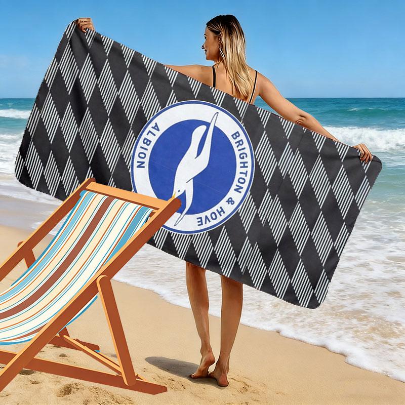 Asciugamano da Spiaggia Brighton & Hove Albion, Asciugamano Grande Morbido Asciugatura Rapida per Spiaggia Campeggio Nuoto