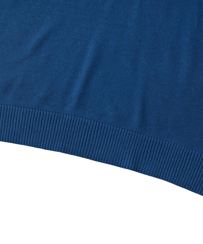 ANALOG MOOD Sepia Drop Short Sleeve Knit (Blue)