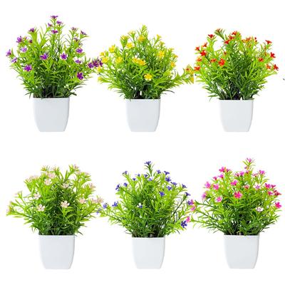 Flower Artificial Bonsai Home In Pot Indoor Outdoor