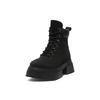 Timberland Sky Botas de Exterior de Media Caña con Cordones de Cuero Duraderas Casuales Impermeables de 6 Pulgadas Botas de Mujer Negro A428J001