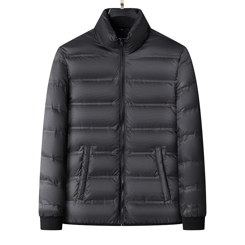 Men's Hooded Down Jacket with Removable Liner, 3-in-1 Design for Middle-Aged and Elderly.