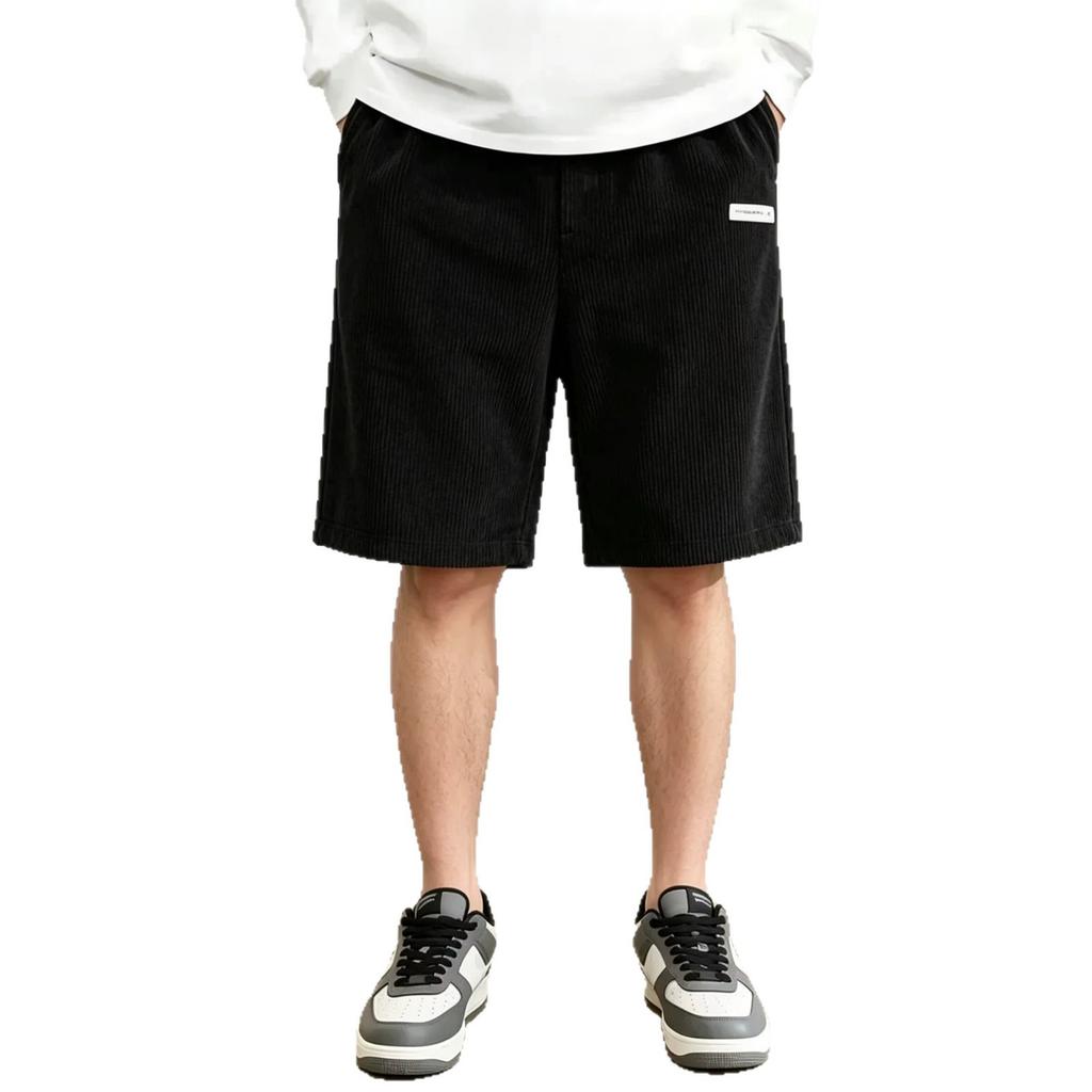 Summer new men's corduroy shorts Japanese loose straight five-point pants casual versatile outer sweatpants