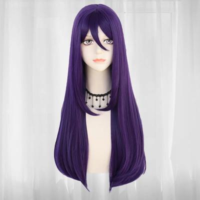 26-calowy szalony kapelusznik, długi, prosty, fioletowy Yuri, peruka do cosplay na Halloween, boże narodzenie, szkoła, święto dziękczynienia