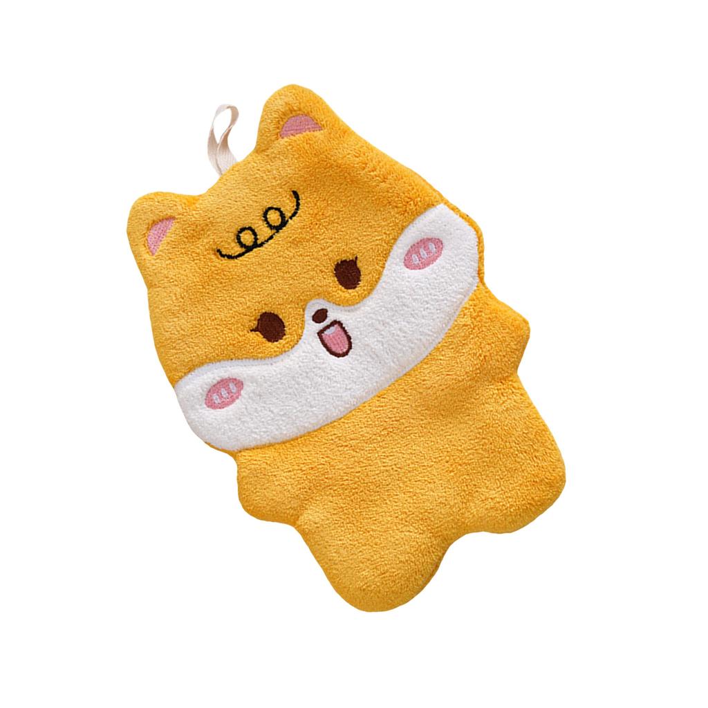 Animal Themed Kids Hand Towels Soft Absorbent Polyester Quick Drying for Kitchen and Bathroom