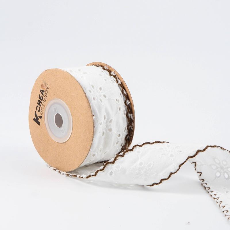 

1 size flower embroidery ribbon DIY headwear hair clip accessories clothing accessories lace 1Yard