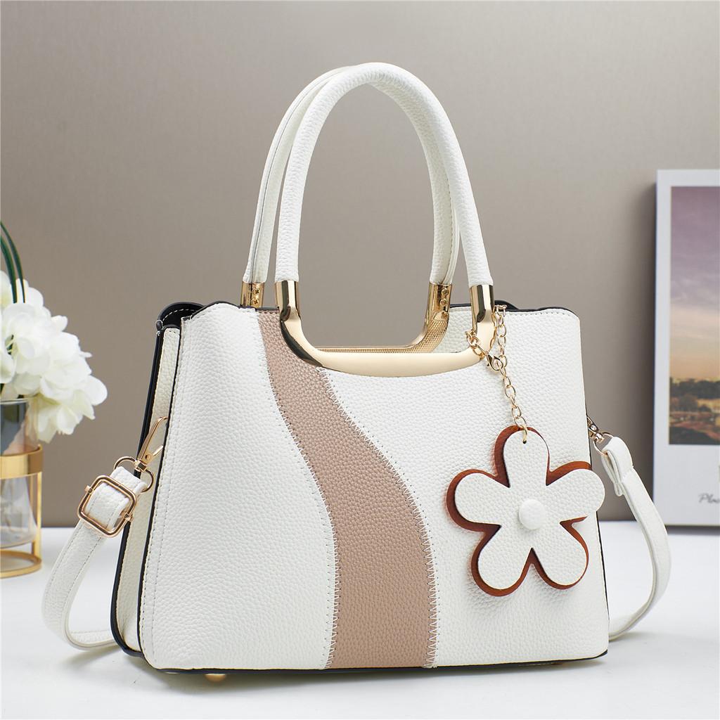 Stylish Color Block Handbag Trendy Crossbody Bag For Women High Capacity Chic Design