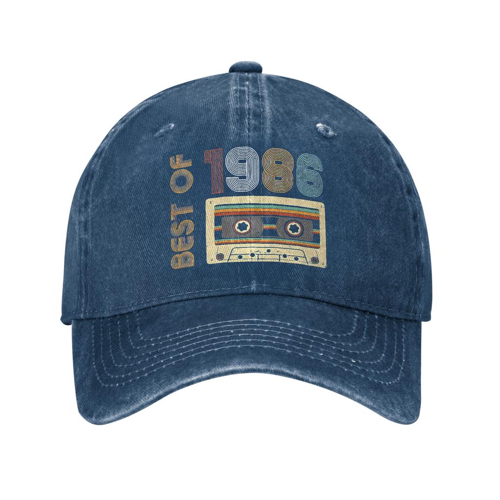 Vintage 1986 Made In 1986 40th Birthday 40 Years Old Casual Baseball Cap For Men Summer Fishing Trucker Hat Fashion Snapback Cap