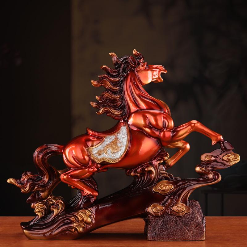 Success Wealth Horse Figurine - Zodiac Horse for Office Desktop or Wine Cabinet Decoration, Perfect Housewarming or Opening Gift