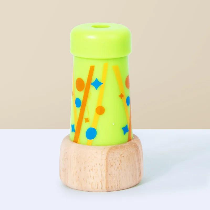 Non-Toxic Wooden Magical Mini Kaleidoscope Toys Bee Eye Effect Polygon Prism Children Learning Early Educational Toy For Kids Puzzle Games