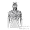 Mens Quick-Dry Fishing Shirt With Hood Face Cover UV Protection Outdoor Angling Top Lightweight Breathable Summer Wear