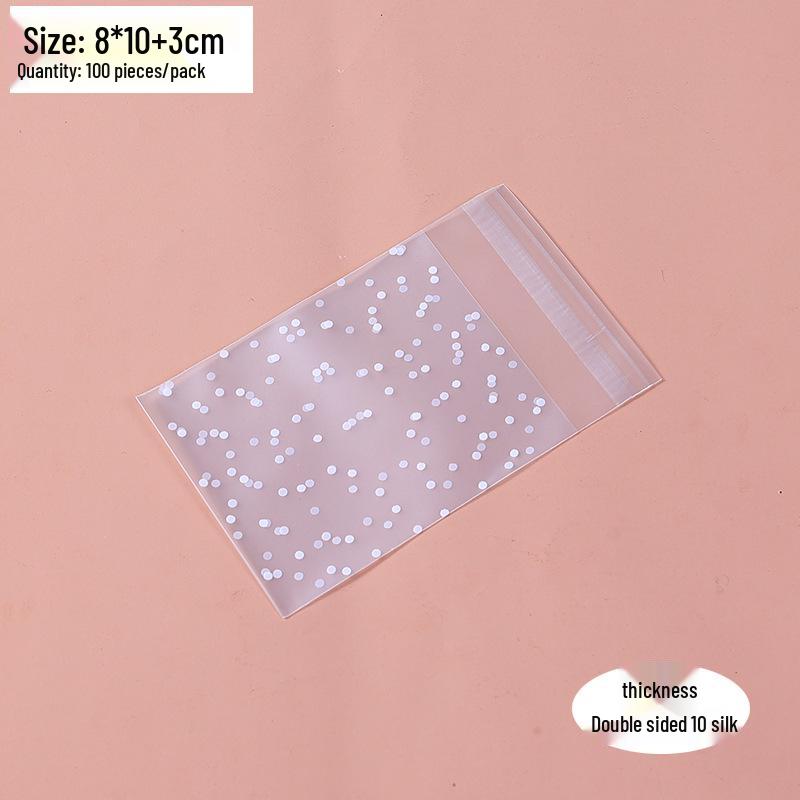 Frosted Polka Dot Snowflake Cookie Packaging Bag for Biscuits and Nougats