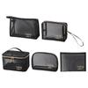 Mesh Bag Cosmetic Makeup Zipper Black Pouch Travel Toiletry Storage Tools Beauty