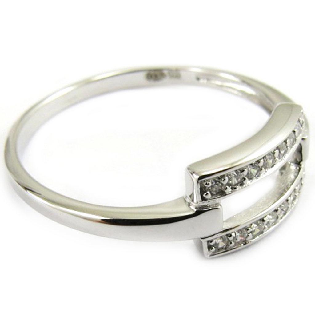 Silverring 'Scarlett' Silvervit (rhodiumpläterad) - 7 mm