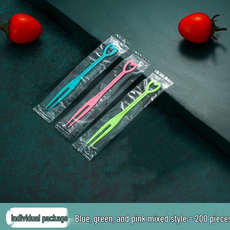 ZISIZ Individually Wrapped Disposable Fruit Forks