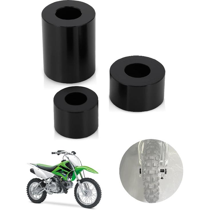 

Dirt Bike Wheel Spacers Billet Aluminum for KLX 110 KLX110 KLX 110L 2025 2024 2002-2025 Motorcycle Pit Bike Black