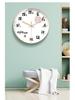 Retro Wabi-Sabi Chinese Calligraphy Wall Clock for Living, Dining, Bedroom & Study
