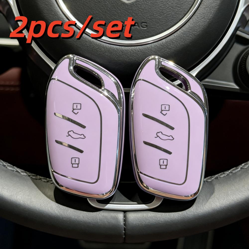 2pcs Car Key FOB Case Covers for Roewe RX5 I6 I5 RX3 RX8 ERX5 MG5 Saic MG ZS EV MG6 EZS HS EHS 2019 2020 3Buttons