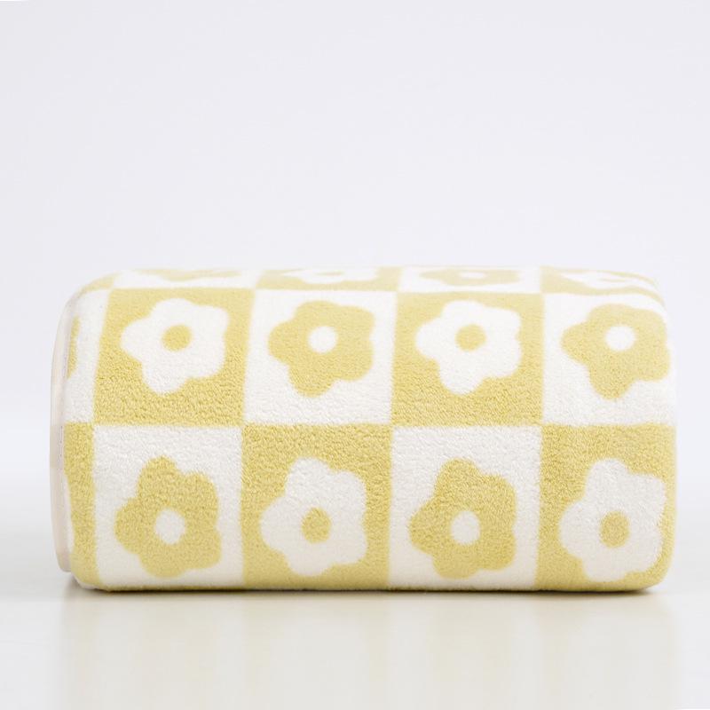 

Super Absorbent Coral Fleece Bath Towel - Lint-Free, Thickened Household Wrap for Couples, Ins Style 35*75 cm